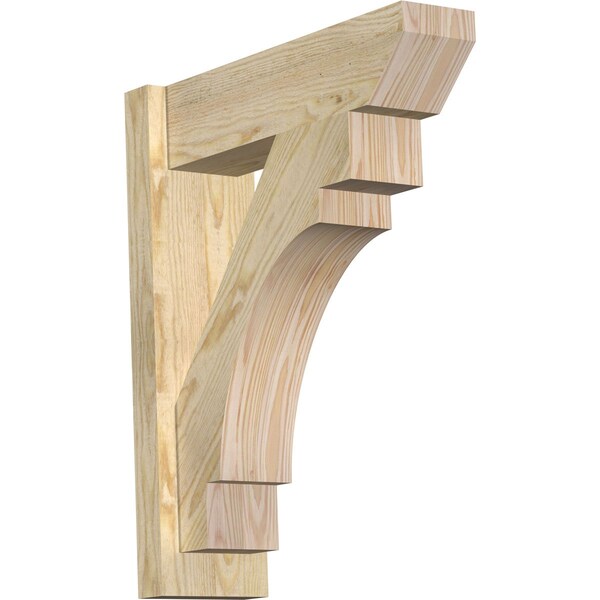 Ekena Millwork Merced Slat Rough Sawn Outlooker, Douglas Fir, 6"W x 20"D x 24"H OUT06X20X24MRC06RDF - main
